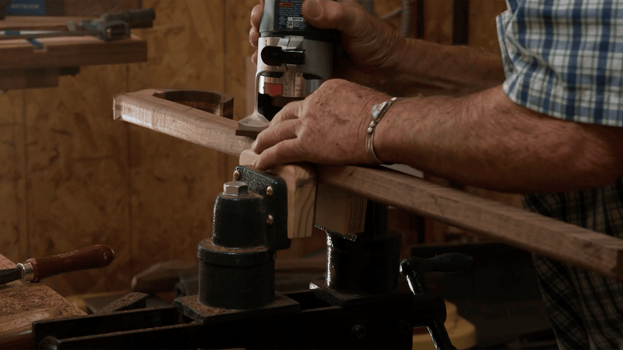 Spindle Sanding a Walking Cane Craft Video Dictionary