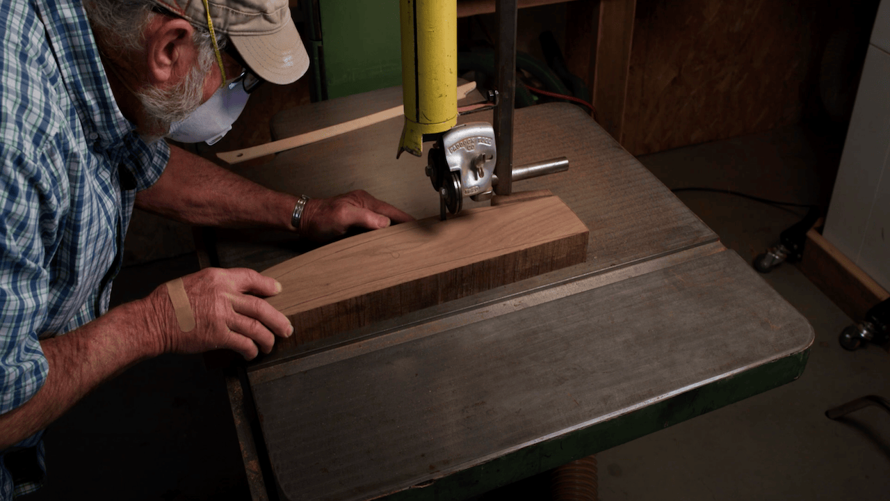 Bandsawing a Chair Arm